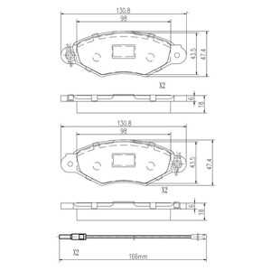 Bromsbeläggsats, Framaxel, citroën xsara, xsara break, xsara coupé, renault kangoo, kangoo express, thalia i, 17.2082, 1720 82,