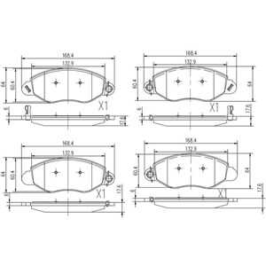 Bromsbeläggsats, Framaxel, ford transit buss, transit flak/chassi, transit skåp, 1144 288, 1318 147, 1465168, 1C15-2K021-AD, 1C