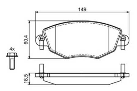 Bromsbeläggsats, Framaxel, ford mondeo iii, mondeo sedan iii, mondeo turnier iii, jaguar x-type i, x-type kombi i, 1121894, 112