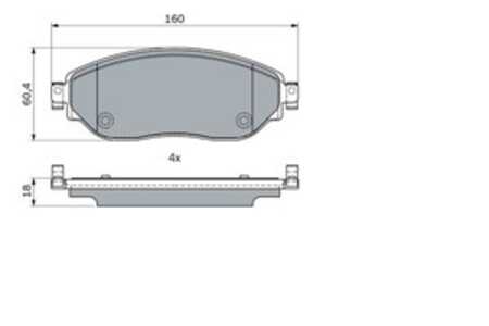 Bromsbeläggsats, Framaxel, nissan,opel,vauxhall, 41 06 086 38R, 41060 00Q1H, 44 23 332, 44 23 587, 95 518 304, 95518304, 955188