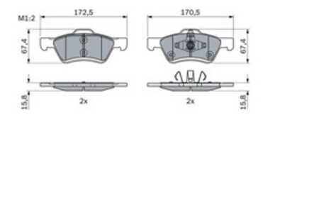 Bromsbeläggsats, Framaxel, chevrolet trailblazer, ford maverick, ford usa escape, mazda tribute, 4778223, 4780654, 4918698, 5L8