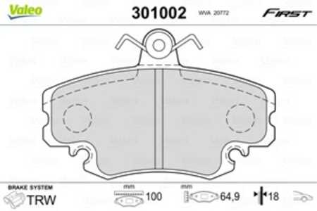 Bromsbeläggsats, Framaxel, dacia,peugeot,renault, 425310, 4253-10, 6000008018, 6000008126, 6001547619, 6001547911, 6025070807, 