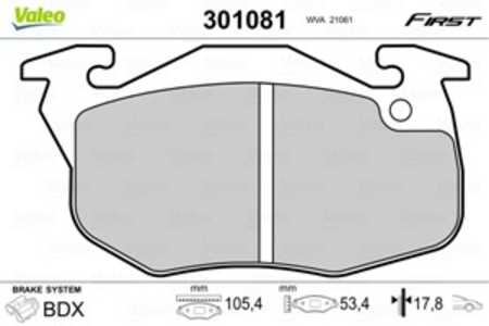 Bromsbeläggsats, Framaxel, citroën,peugeot,renault,talbot, 425033, 4250-33, 425034, 4250-34, 425035, 4250-35, 425043, 4250-43, 