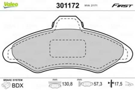 Bromsbeläggsats, Framaxel, ford, 1015598, 1048309, 1133748, 6180371, 6500952, 6500954, 6704271, 6962492, 7075049, 7075050, 91AB