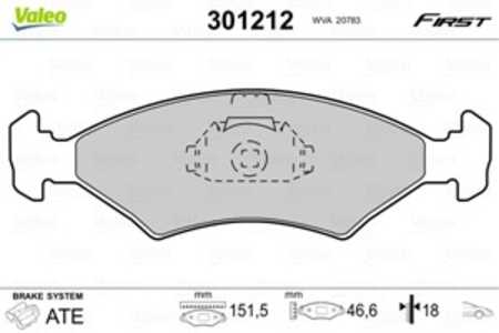 Bromsbeläggsats, Framaxel, ford,mazda,tvr, 1010503, 1030602, 1039106, 1042688, 1064763, 1079920, 1619209, 178479, 1E063323Z, 1E