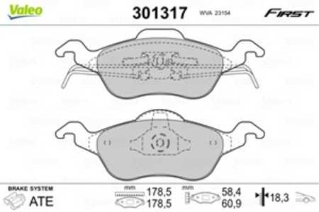 Bromsbeläggsats, Framaxel, ford focus i, focus sedan i, focus skåp / kombi i, focus turnier i, 1075558, 1107697, 1136519, 11510