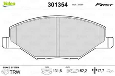 Bromsbeläggsats, Framaxel, skoda fabia ii, fabia combi ii, vw polo sedan v, 6RU698151, 6RU698151A, 6RU698151B