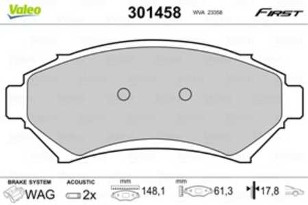 Bromsbeläggsats, Framaxel, buick,cadillac,chevrolet,oldsmobile,opel,pontiac,vauxhall, 1605067, 1605947, 18024962, 18045382, 191