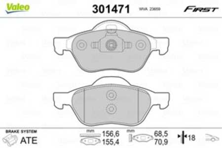 Bromsbeläggsats, Framaxel, renault espace iv, laguna ii, laguna grandtour ii, vel satis, 410607716R, 7701206599, 7701206747, 77