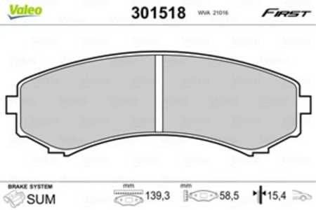 Bromsbeläggsats, Framaxel, mazda,mitsubishi, 4605A041, 4605A471, MN116445, MR527868, MR569592