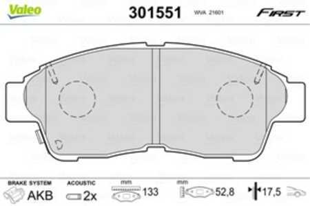 Bromsbeläggsats, Framaxel, toyota, 04465-05010, 04465-12540, 04465-20120, 04465-33020, 04465-33040, 04465-33050, 04465-42010, 0