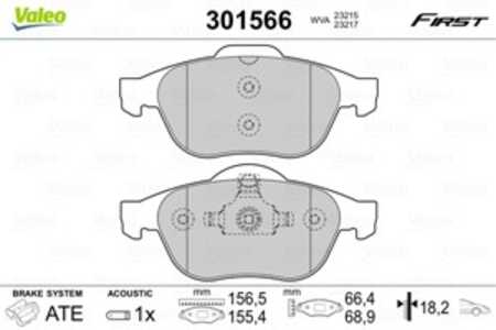 Bromsbeläggsats, Framaxel, renault, 410607690R, 7701206598, 7701208183, 7701209808