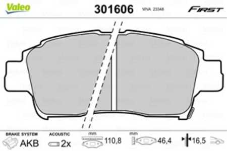 Bromsbeläggsats, Framaxel, toyota yaris, 04465-52070, 04465-52130, 04465-52140, 04465-59020, 446552070, 446552130, 446552140, 4