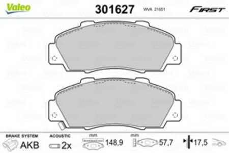 Bromsbeläggsats, Framaxel, acura,honda,rover, 45022S10A00, 45022-S10-A00, 45022S10A01, 45022-S10-A01, 45022S10A02, 45022-S10-A0