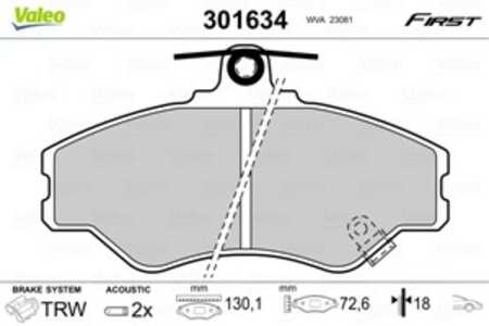 Bromsbeläggsats, Framaxel, hyundai grace buss, grace skåp, grand santa fé, h100 buss, h100 flak/chassi, h100 skåp, 5810143A00, 