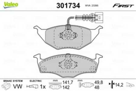 Bromsbeläggsats, Framaxel, audi a2, 8Z0698151