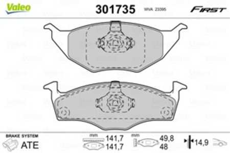 Bromsbeläggsats, Framaxel, vw lupo i, 6E0698151