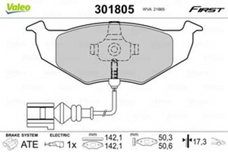 Bromsbeläggsats, Framaxel, skoda,vw, 6Q0698151B