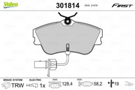 Bromsbeläggsats, Framaxel, vw transporter buss iv, transporter flak/chassi iv, transporter skåp iv, 7D0698151B, 7D0698151G