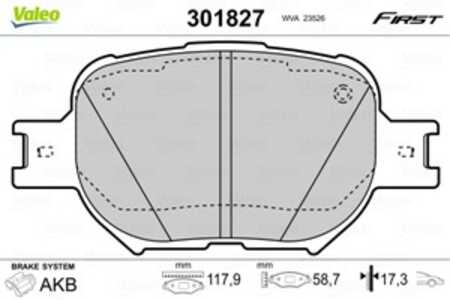 Bromsbeläggsats, Framaxel, toyota celica coupé, corolla kombi, corolla verso, matrix, 04465-13030, 04465-20500, 04465-20570, 04