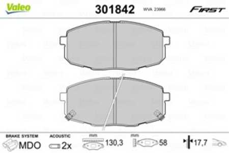 Bromsbeläggsats, Framaxel, hyundai i30, i30 kombi, ix20, kia cee'd halvkombi, cee'd sw, pro cee'd, 581011HA00, 5810