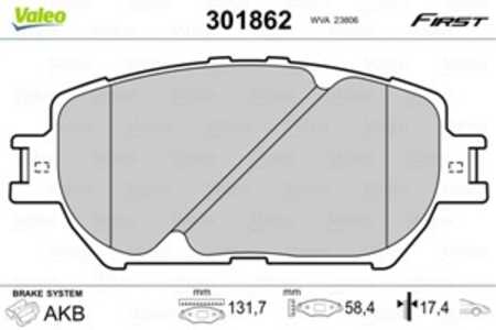 Bromsbeläggsats, Framaxel, toyota camry sedan, solara coupé, wish minibus,  minivan, 04465-30340, 04465-33260, 04465-33320, 446