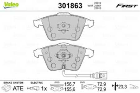 Bromsbeläggsats, Framaxel, audi,seat,skoda,vw, 1K0698151B