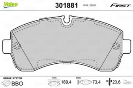 Bromsbeläggsats, Framaxel, mercedes-benz,vw, 0044206820, 0044208220, 0054205320, 2E0698151A, 2E0698151C, 2E0698151F, 2E0698151G