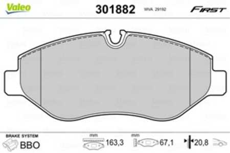 Bromsbeläggsats, Framaxel, mercedes-benz,vw, 0044206720, 0044208320, 0054202120, 0054205220, 0054207020, 0064208420, 0084205020