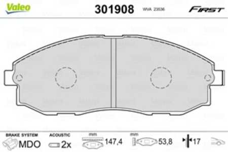 Bromsbeläggsats, Framaxel, hyundai h-1 / starex buss, h-1 flak/chassi, h-1 skåp, h100 flak/chassi, 581014AA00, 58101-4AA00, 581