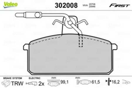 Bromsbeläggsats, Framaxel, lancia,suzuki, 00000A00154, 5888150, 82357469, 9939353, 9941718, A00154