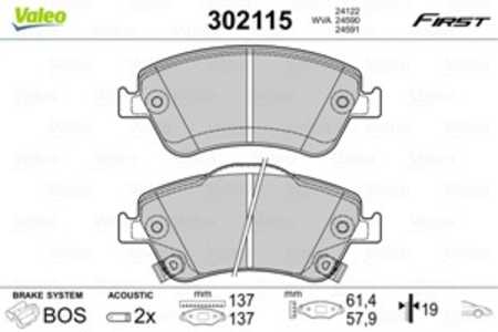 Bromsbeläggsats, Framaxel, toyota auris, auris skåp/halvkombi, corolla sedan, 04465-02160, 04465-02200, 04465-02210, 04465-0227