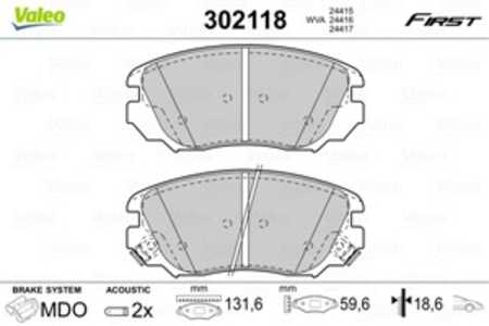 Bromsbeläggsats, Framaxel, chevrolet,opel,saab,vauxhall, 13237750, 13237753, 1605236, 1605624, 22959105, 95514525