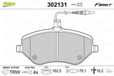 Bromsbeläggsats, Framaxel, citroën c5 iii, c5 break iii, c6, peugeot 407, 407 coupé, 407 sw, 607, 1611334980, 425278, 4252-78, 