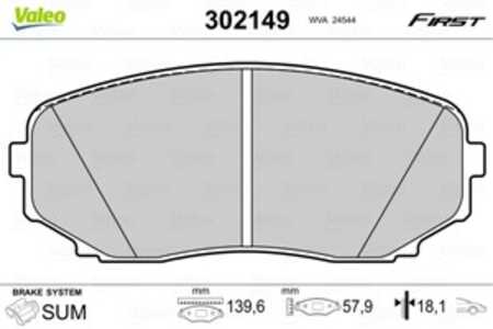 Bromsbeläggsats, Framaxel, ford usa edge, mazda cx-5, cx-7, cx-9, 7T432001AA, 7T43-2001-AA, 7T4Z2001A, 7T4Z-2001-A, BT432001AB,