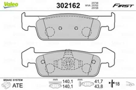 Bromsbeläggsats, Framaxel, dacia logan ii, sandero ii, renault logan/stepway ii, sandero/stepway i, sandero/stepway ii, thalia 