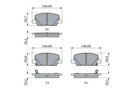 Bromsbeläggsats, Framaxel, chevrolet,opel,vauxhall, 42 566 753, 42566753