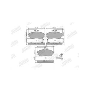 Bromsbeläggsats, Framaxel, honda,lotus,mg,rover, 45022S6DE01, 45022S6DE50, 45022S6DE51, 45022-S6D-E51, 45022S74E10, 45022S74E50