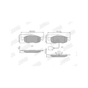 Bromsbeläggsats, Framaxel, ford,ford usa,nissan, 1022077, 1022079, 1073732, 1079348, 1095202, 1096940, 1097768, 1145455, 152132