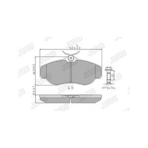 Bromsbeläggsats, Framaxel, land rover discovery ii, range rover ii, SFP000210, SFP100460, SFP100480, SFP500120, SFP500150, STC1