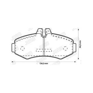 Bromsbeläggsats, Framaxel, mercedes-benz, 000 421 41 10, 0004214110, 003 420 01 20, 003 420 54 20, 0034200120, 0034205420, 4214