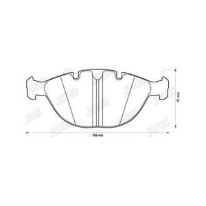 Bromsbeläggsats, Framaxel, bmw x5 [e53], 34112180420, 34116756350, 34116761282