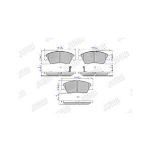 Bromsbeläggsats, Framaxel, honda, 06450S5AE50, 06450S5AG00, 06450SAAG00, 45022S04505, 45022S04E60, 45022S04G00, 45022S04J02, 45