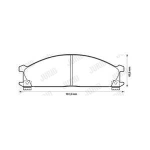 Bromsbeläggsats, Framaxel, ford,ldv,nissan,subaru,toyota, 0049187716000, 00491-87716-000, 26296AA050, 26296AA051, 4100010G08, 4