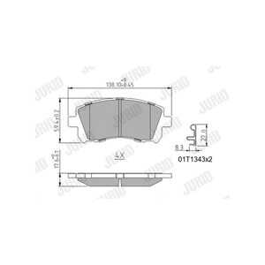 Bromsbeläggsats, Framaxel, subaru, 26296AC040, 26296AC041, 26296AC050, 26296AC060, 26296AC070, 26296AC200, 26296AE020, 26296AE0