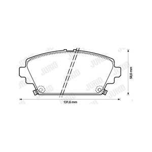 Bromsbeläggsats, Framaxel, honda accord vi, accord hatchback vi, mg mg zr, mg zs, mg zs hatchback, 410604U125, 410604U126, 4106