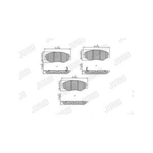 Bromsbeläggsats, Framaxel, honda accord vii, accord tourer vii, cr-v ii, 45022S9AA00, 45022S9AA01, 45022S9AE00, 45022S9AE50, 45