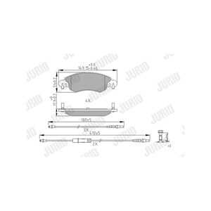 Bromsbeläggsats, Framaxel, citroën c5 i, c5 ii, 425214, 425287