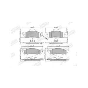 Bromsbeläggsats, Framaxel, mercedes-benz m-klass [w163], 163 420 00 20, 163 420 03 20, 1634200020, 1634200320, 1634201220, A163