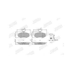 Bromsbeläggsats, Framaxel, citroën c2, c2 enterprise, c3 i, 1611457180, 1617257080, 425236, 425258, 425345, 425369, 425384, E17